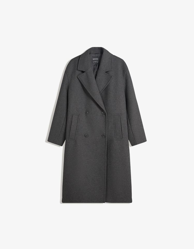 Long drop-shoulder coat