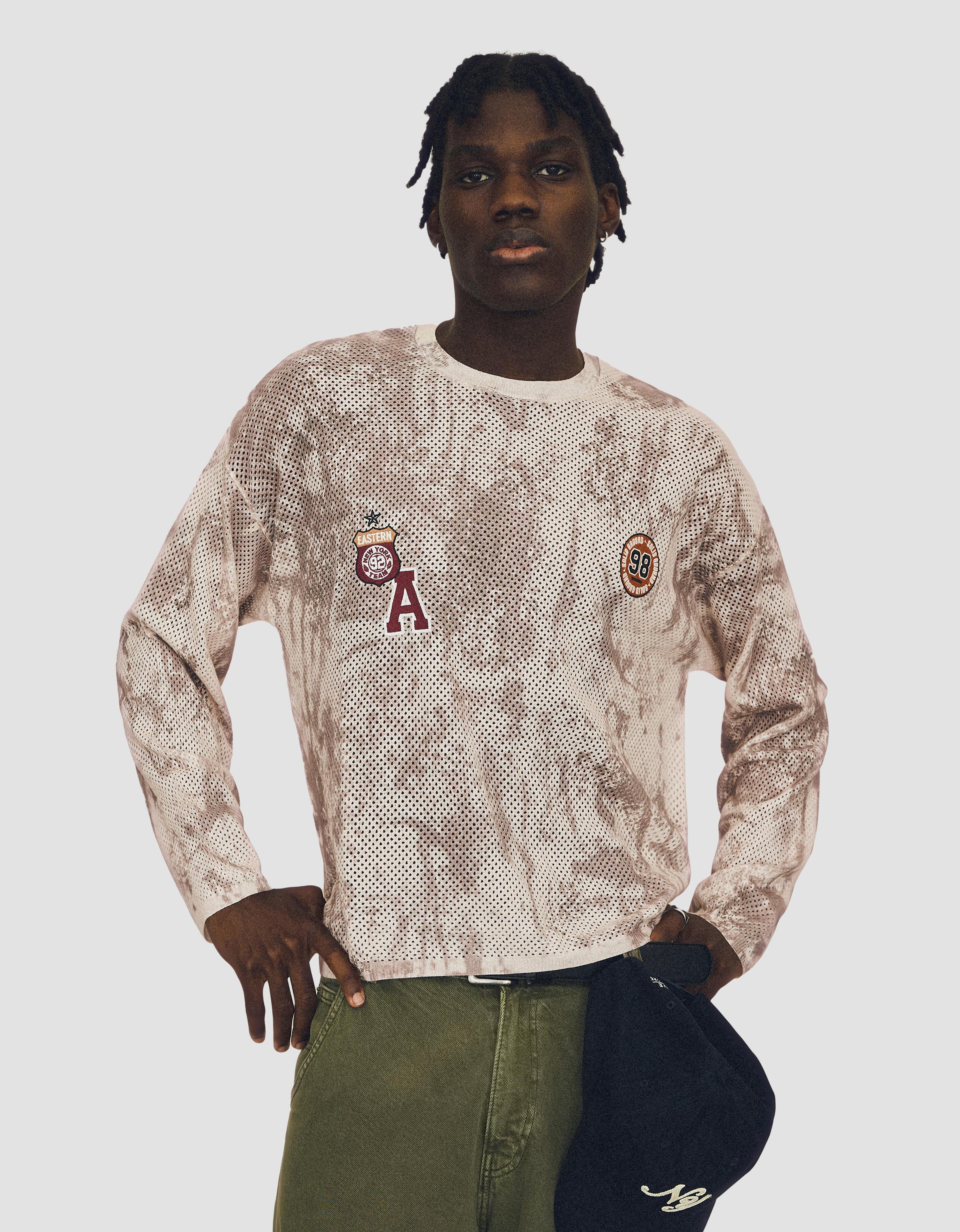 Mesh print jumper — Khaki