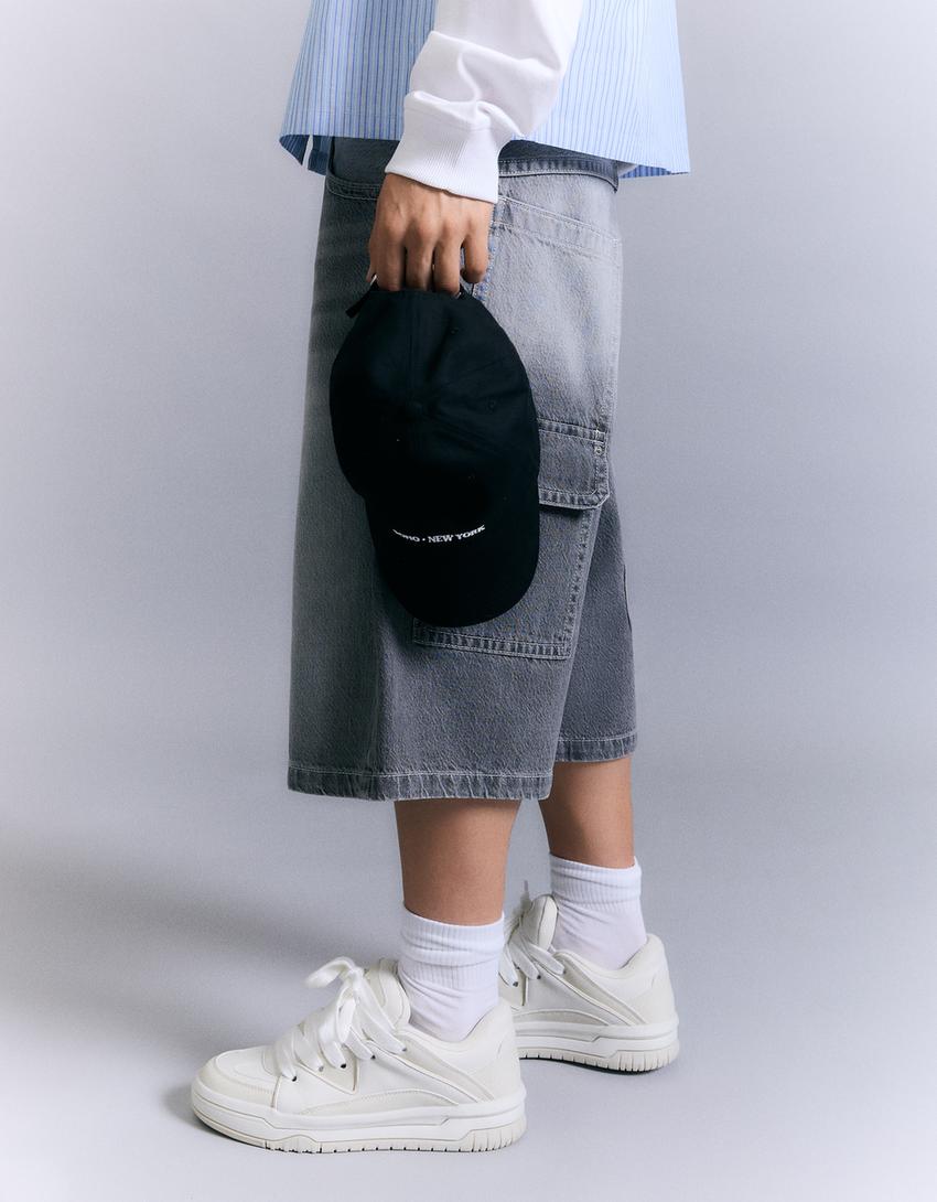 Sapatilhas volume tipo skate homem-Branco-2