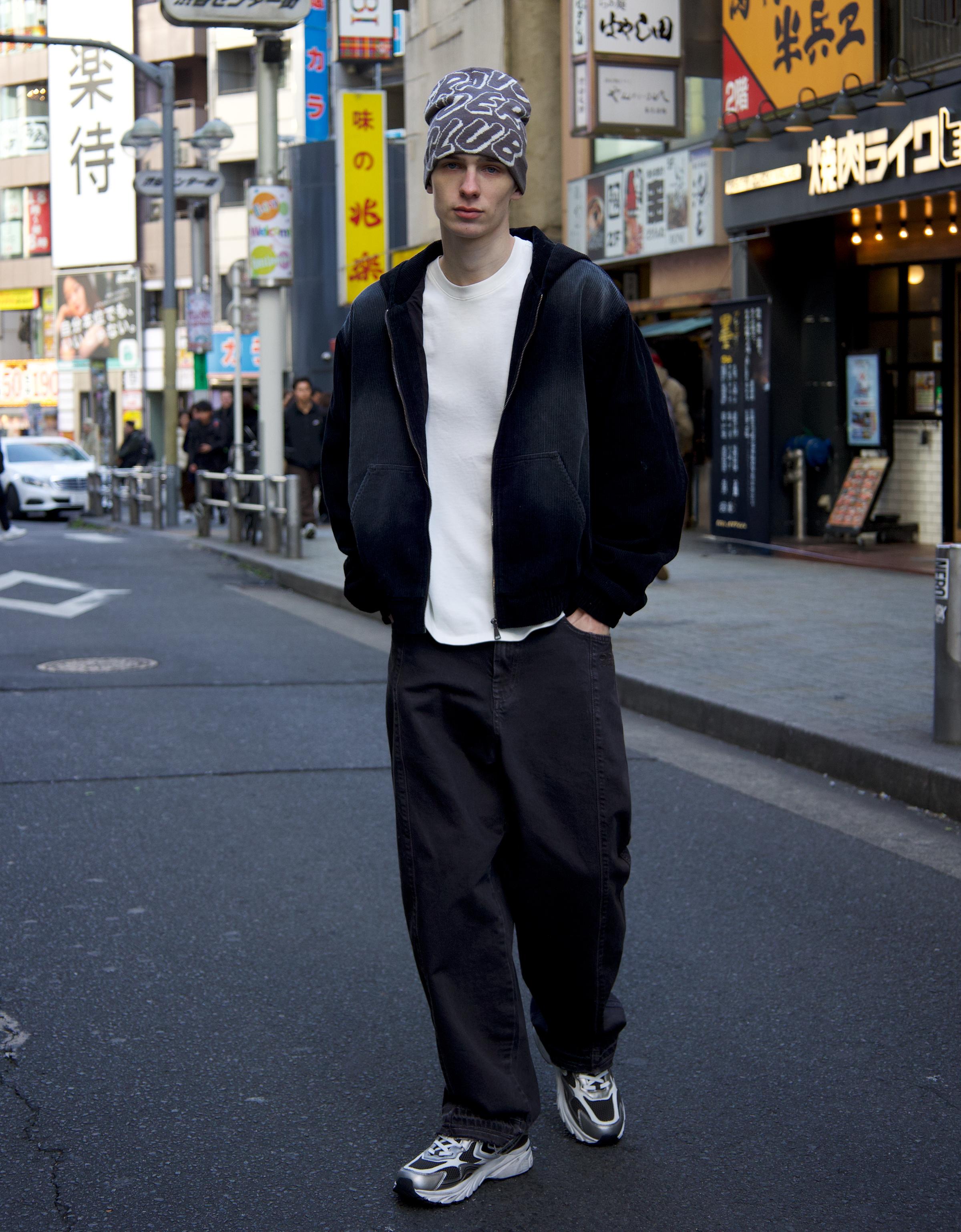 Bershka Boxy-Jacke Aus Cord Mit Kapuze Herren M Schwarz