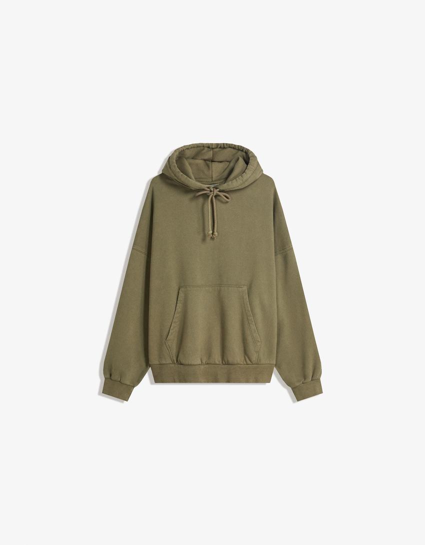 Oversized hoodie-Kaki-3
