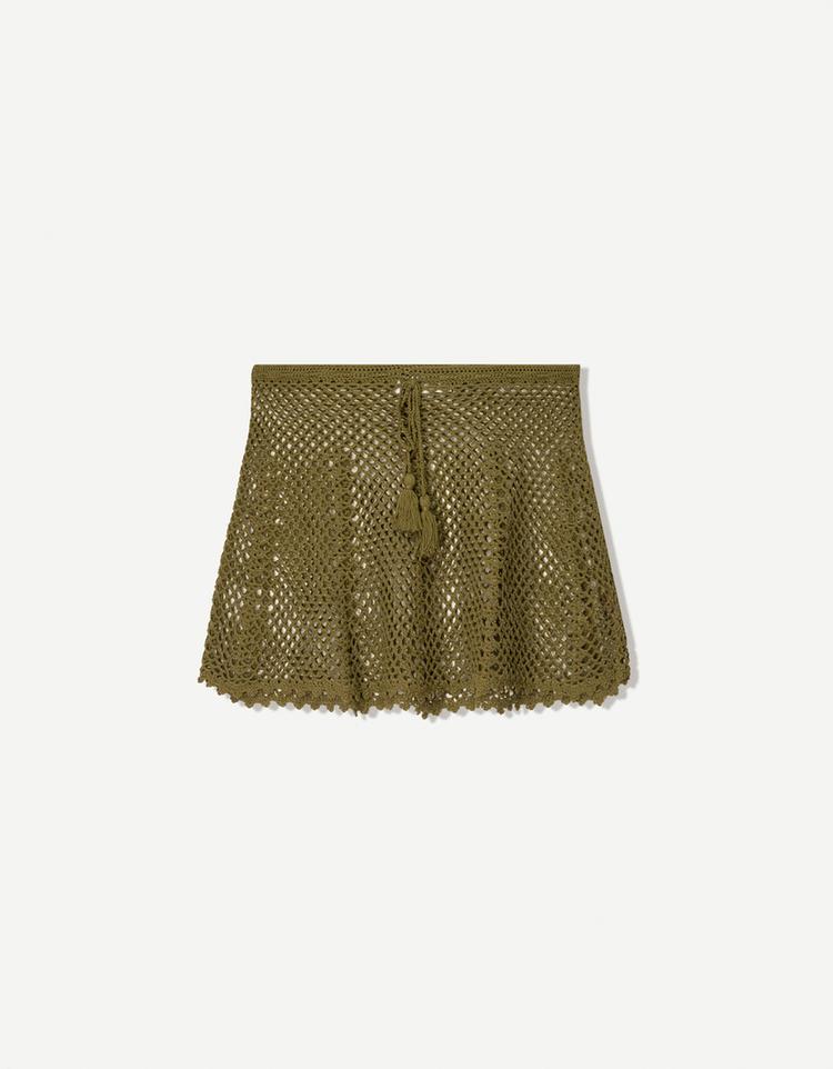 Crochet mini skirt