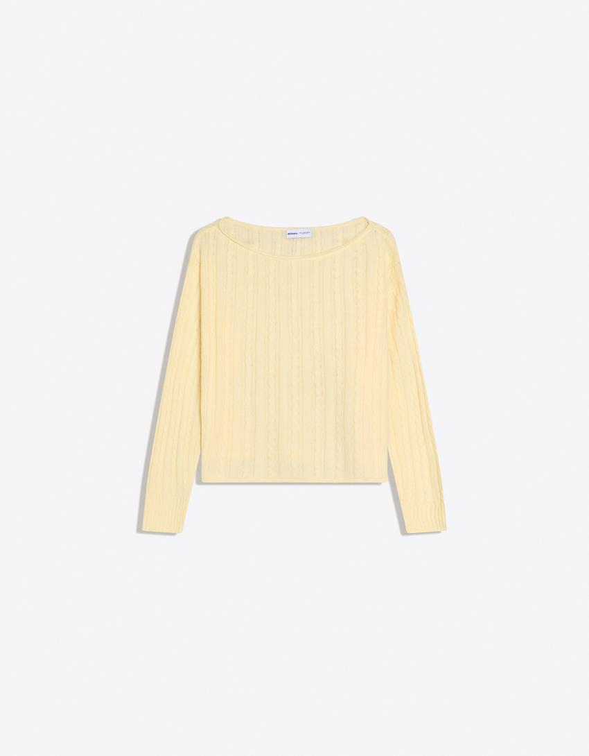 Braided jumper-Yellow