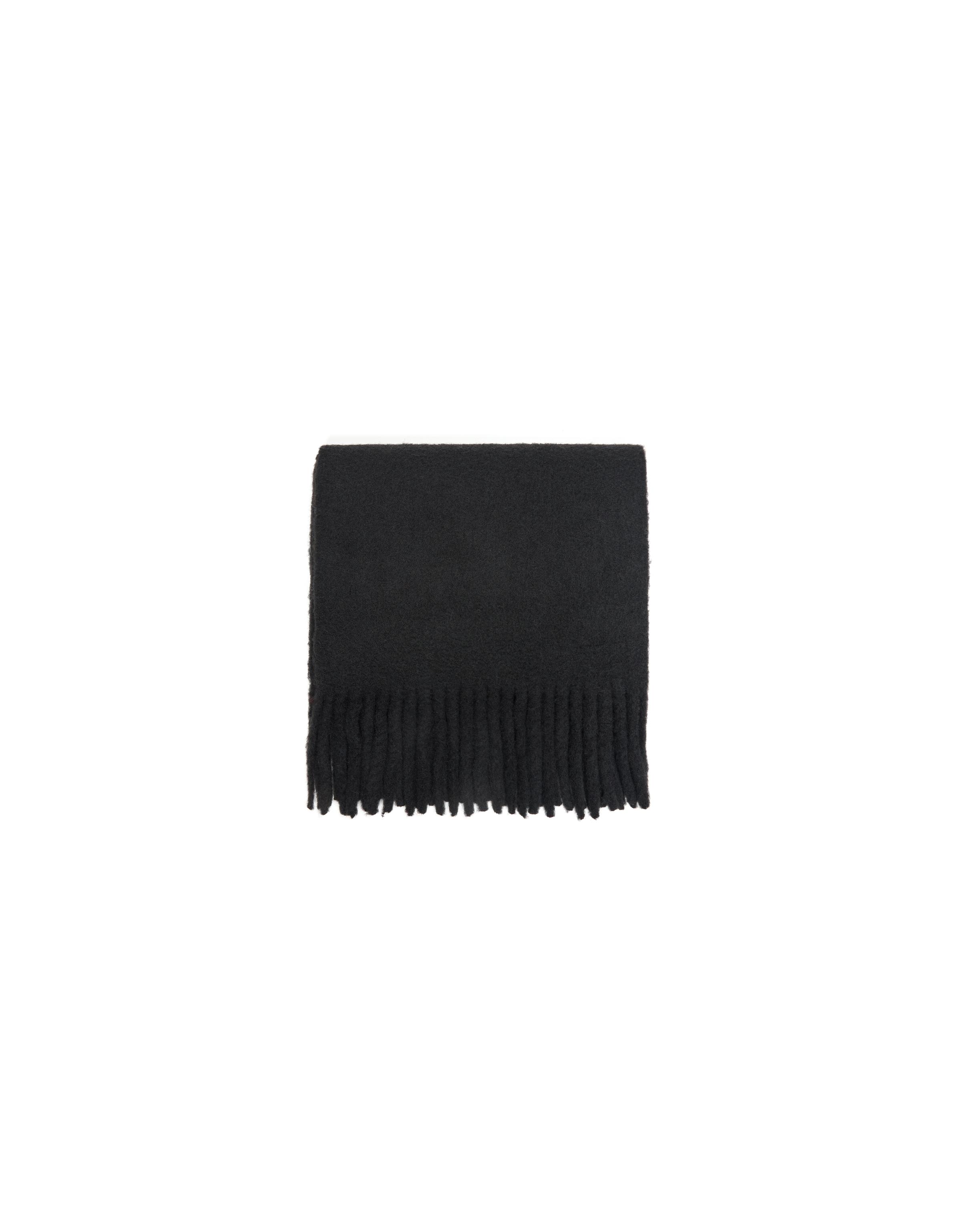 Chunky fringed scarf — Black