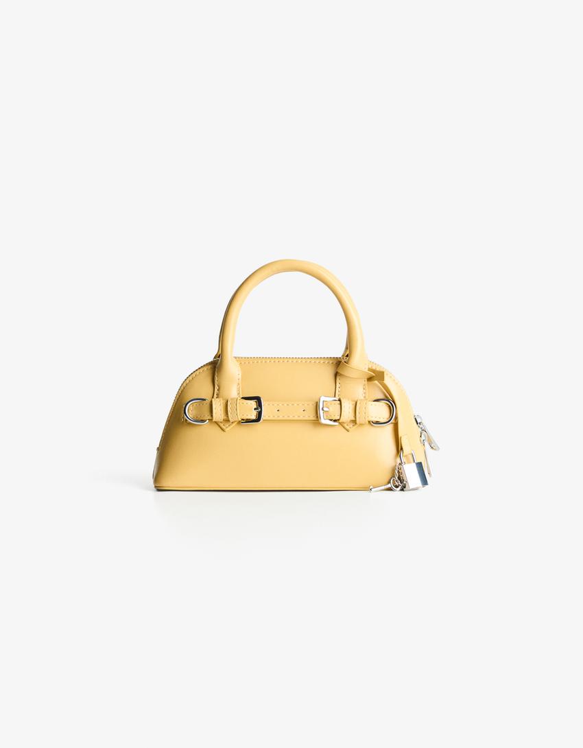 Bolso mini efecto piel-Amarillo-2