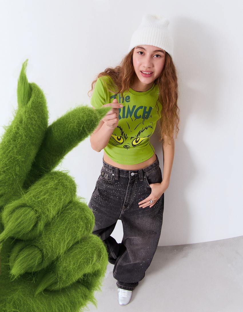 The Grinch kısa kollu baskılı tişört-Yeşil