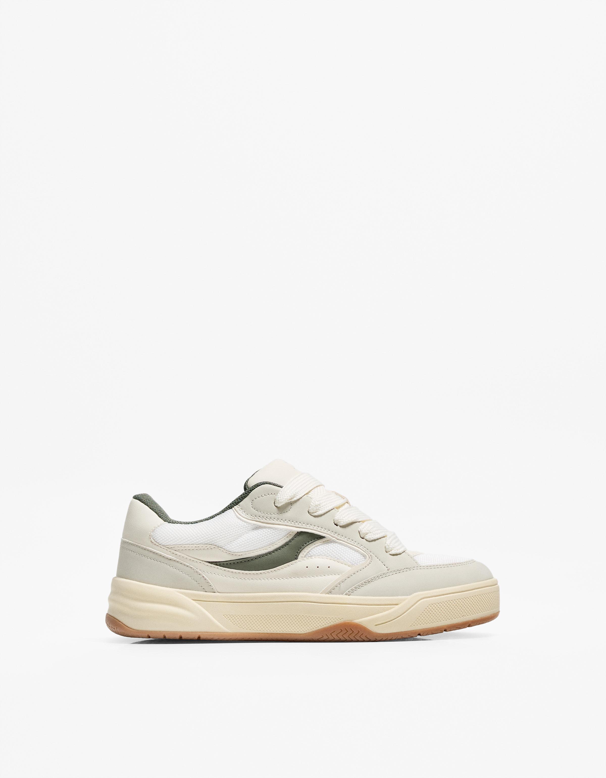 Bershka Skate-Sneaker Herren 42 Weiss