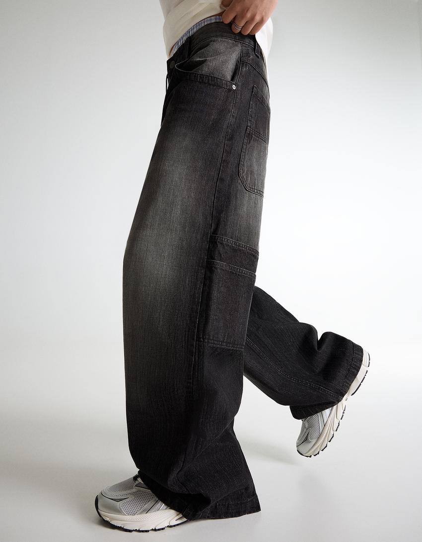 Mega baggy jeans-Black