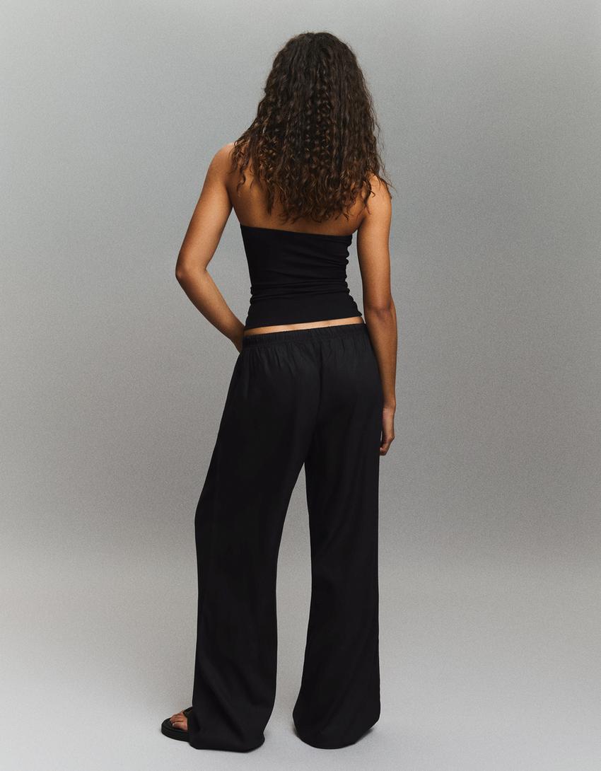 Pantalón goma cintura-Negro