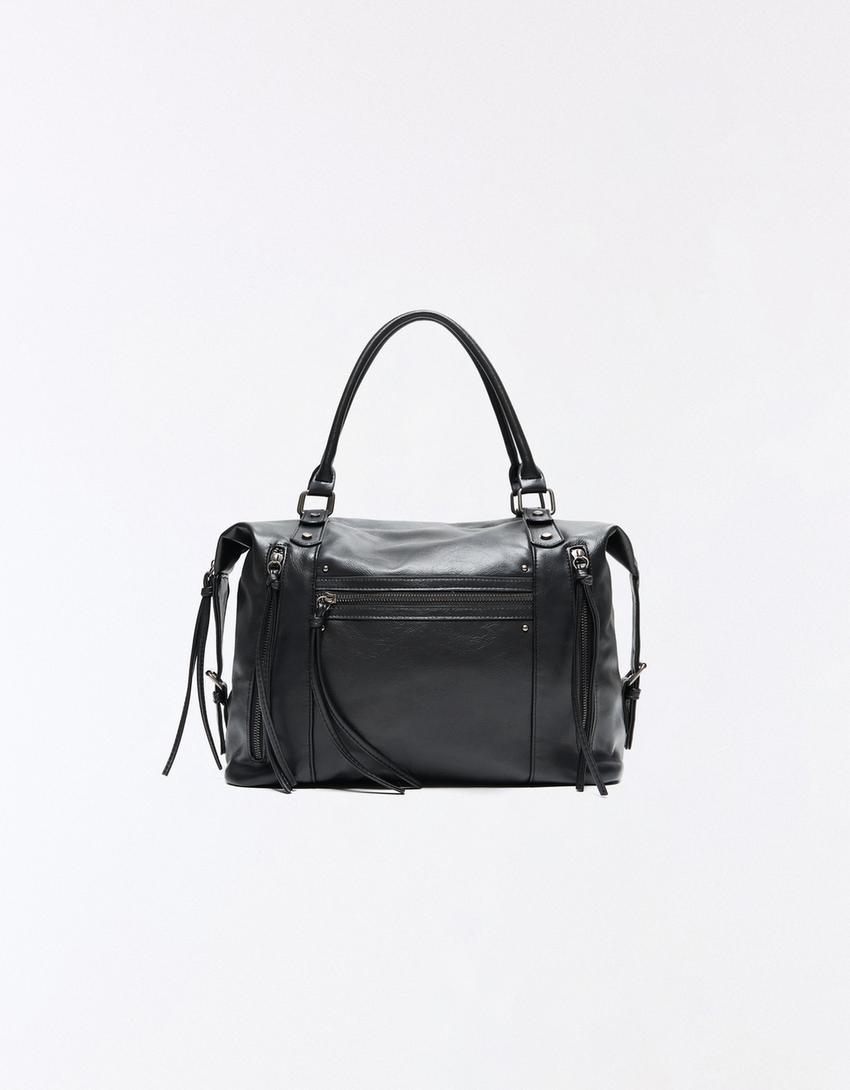 Zip-up bowling bag-Black