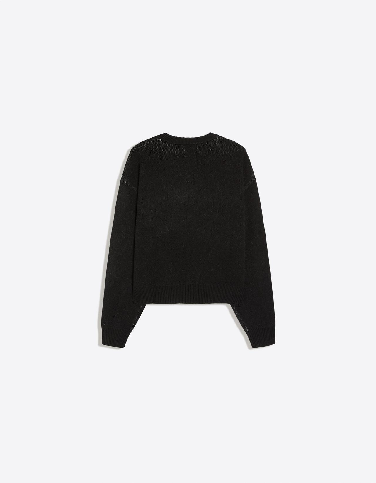 Graphic jacquard jumper — Black