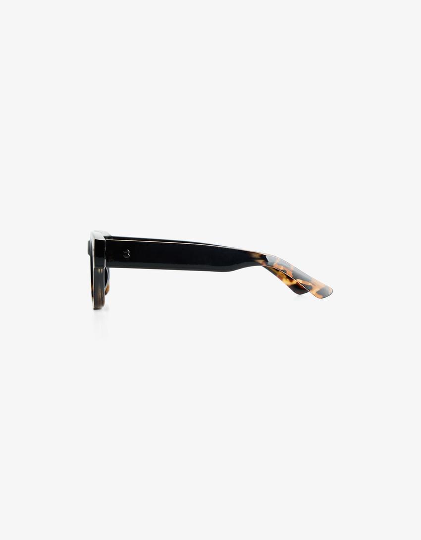 Lunettes de soleil en plastique-Marron