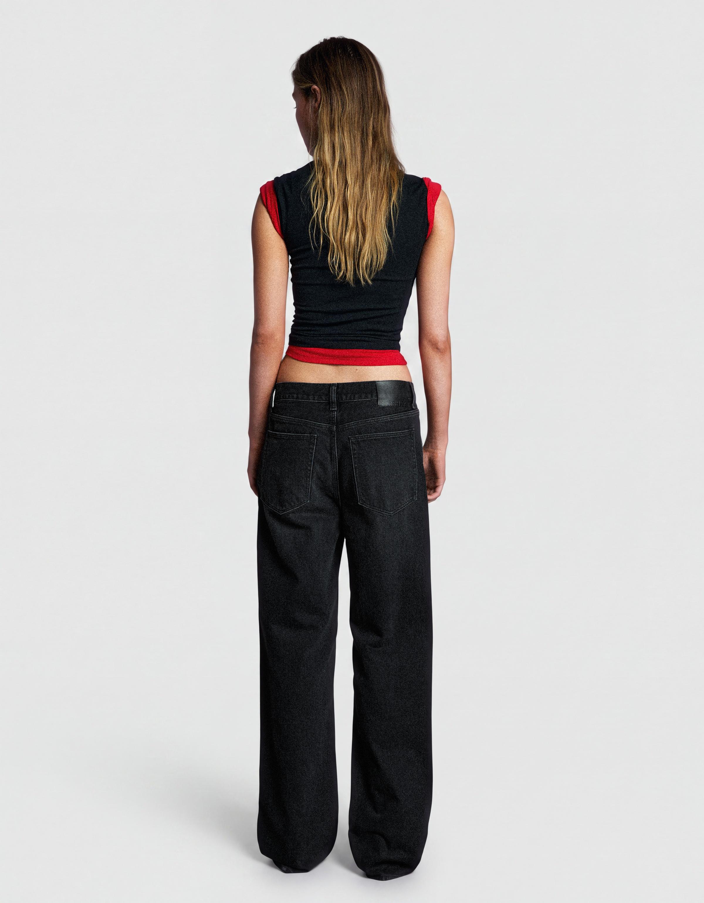 Straight baggy jeans — Black