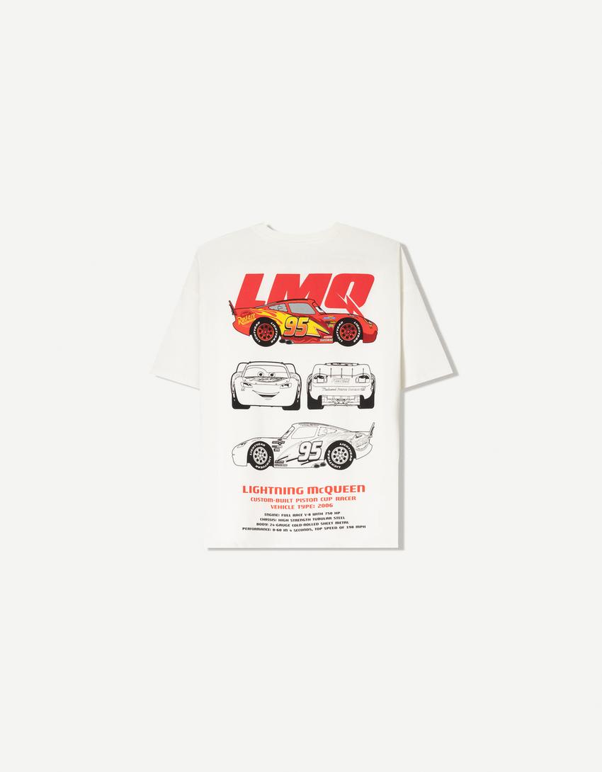 Camiseta Cars manga corta print-Blanco roto