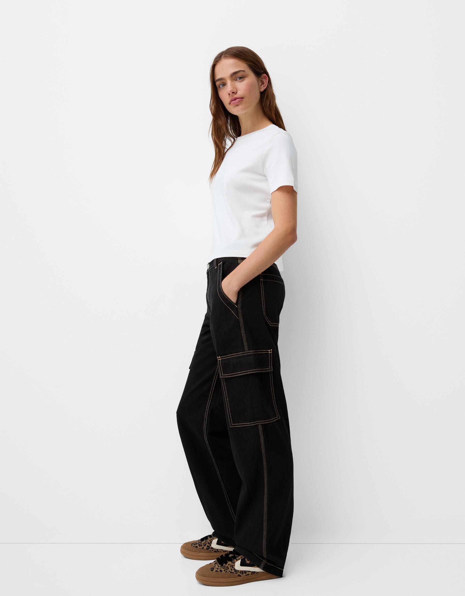 Cargo Pants PantalÃ³n Bershka Precio Cargo Jeans Bershka Mujer