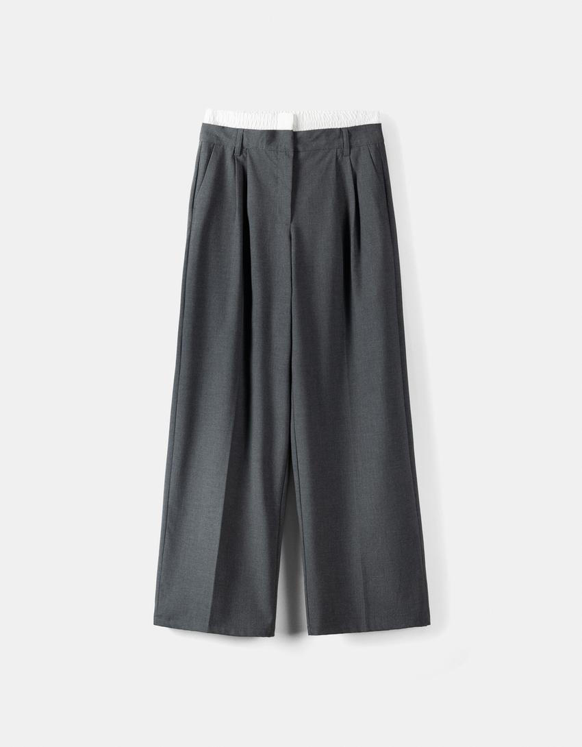 Tailored underwear trousers-Grey-4