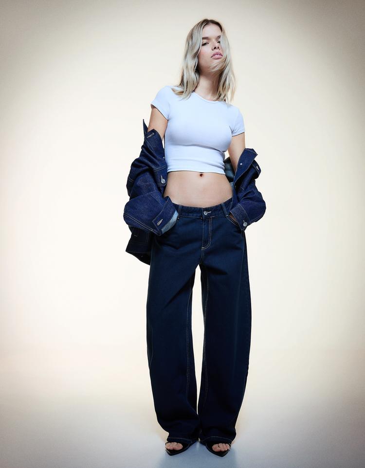 Baggy fit barrel jean