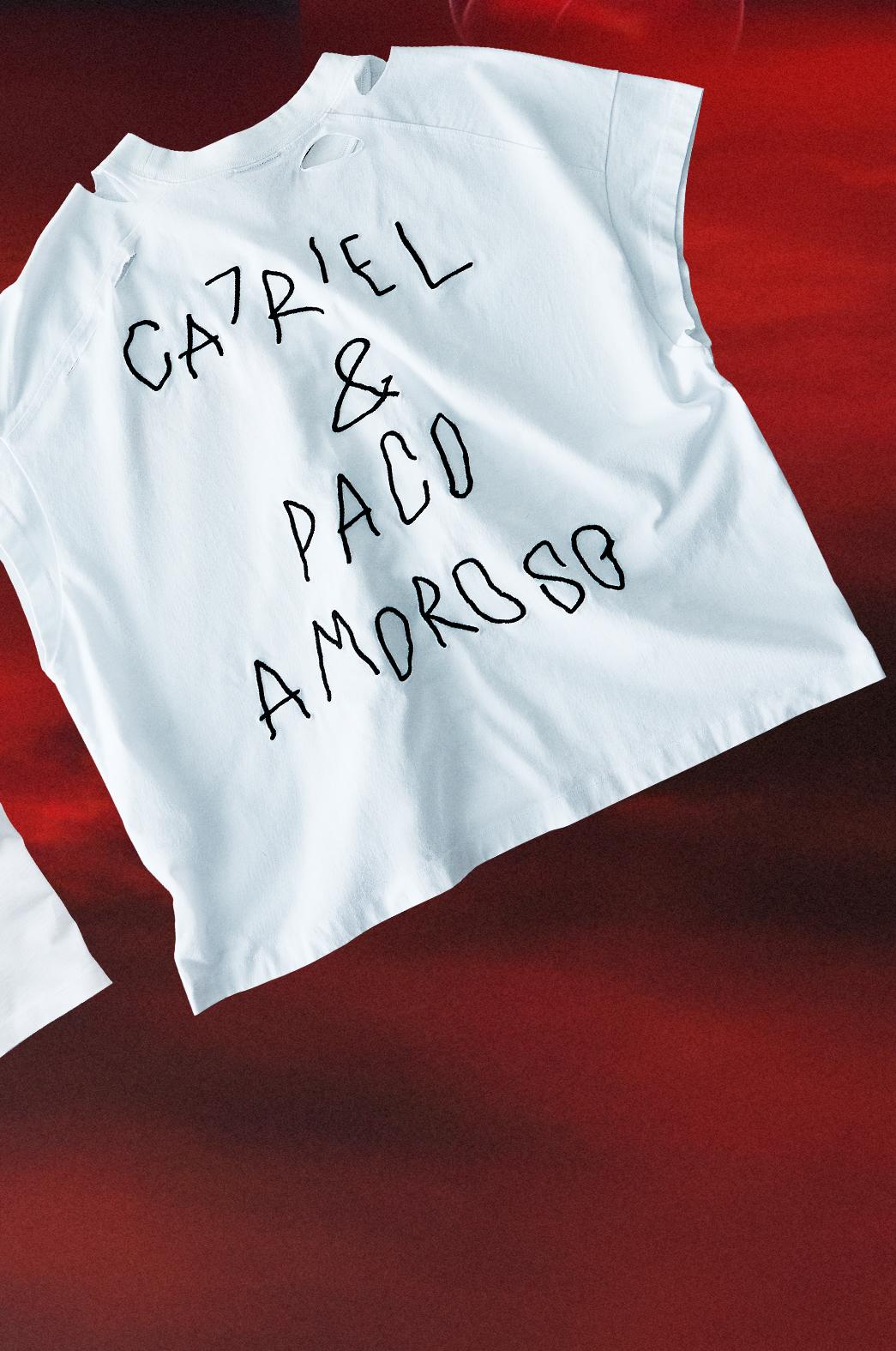 CA7RIEL & Paco Amoroso embroidered short sleeve T-shirt