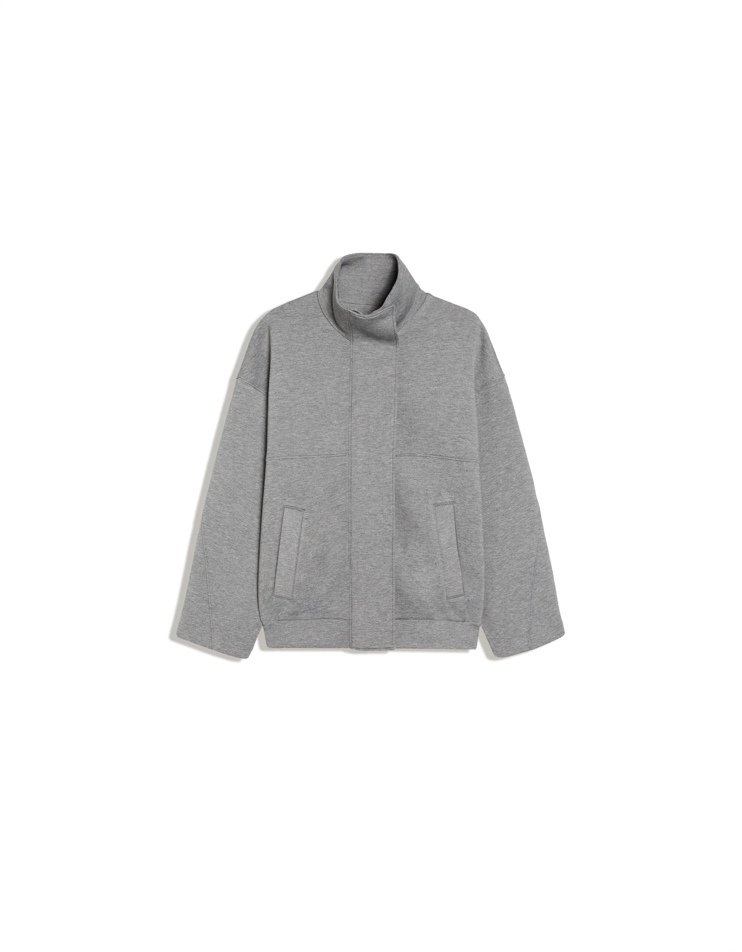 Oversize scuba fabric jacket — Grey