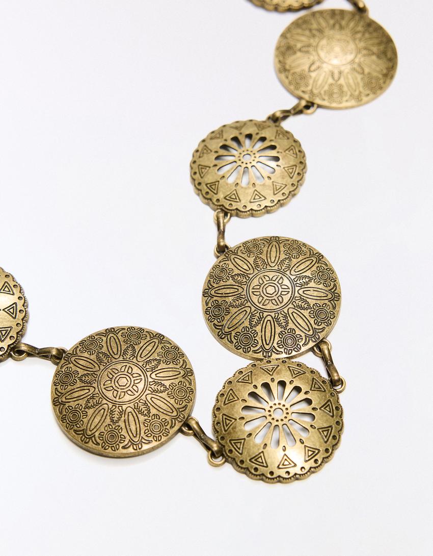 Boho medallion chain-Gold