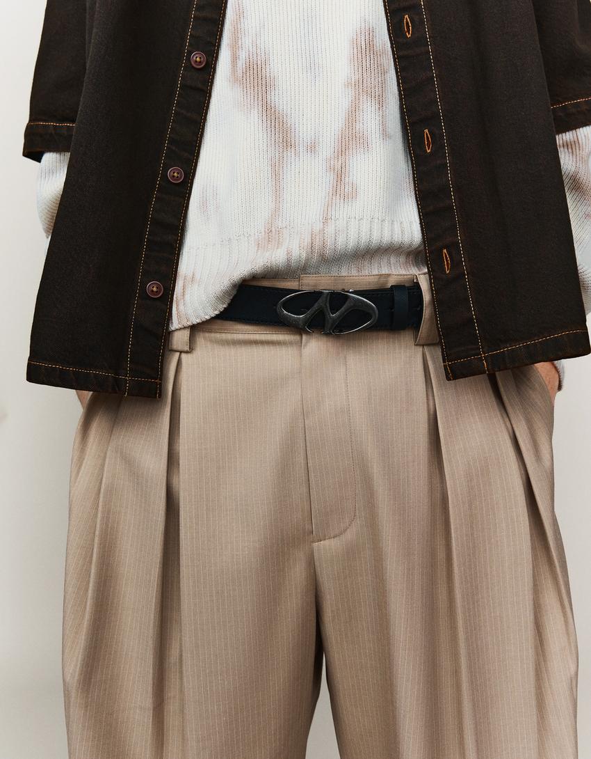 Megabaggy tailored fit trousers-Sand