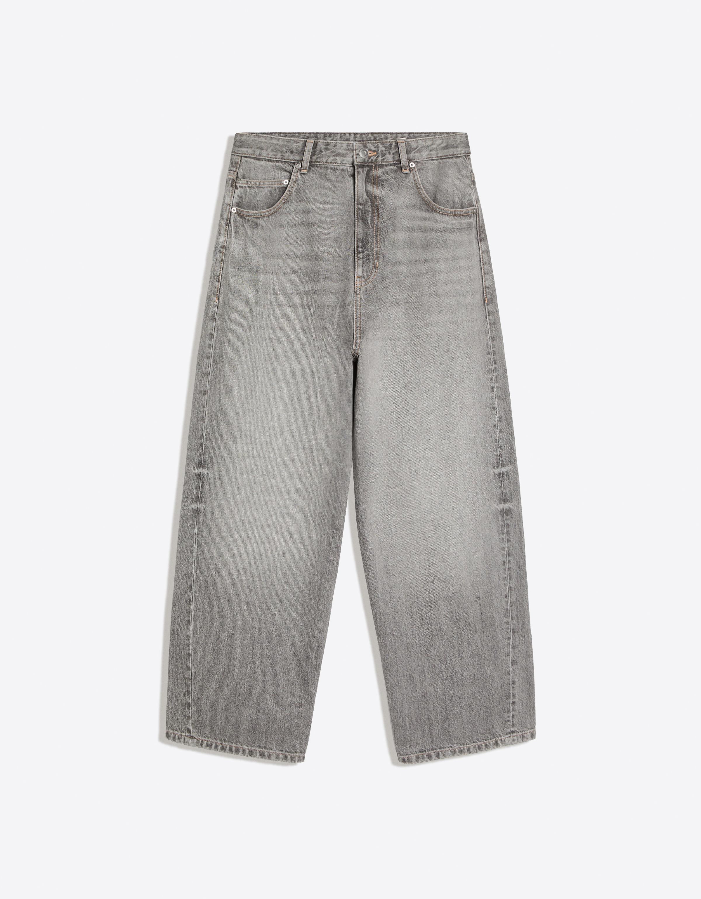 Embroidered neobarrel jeans — Grey