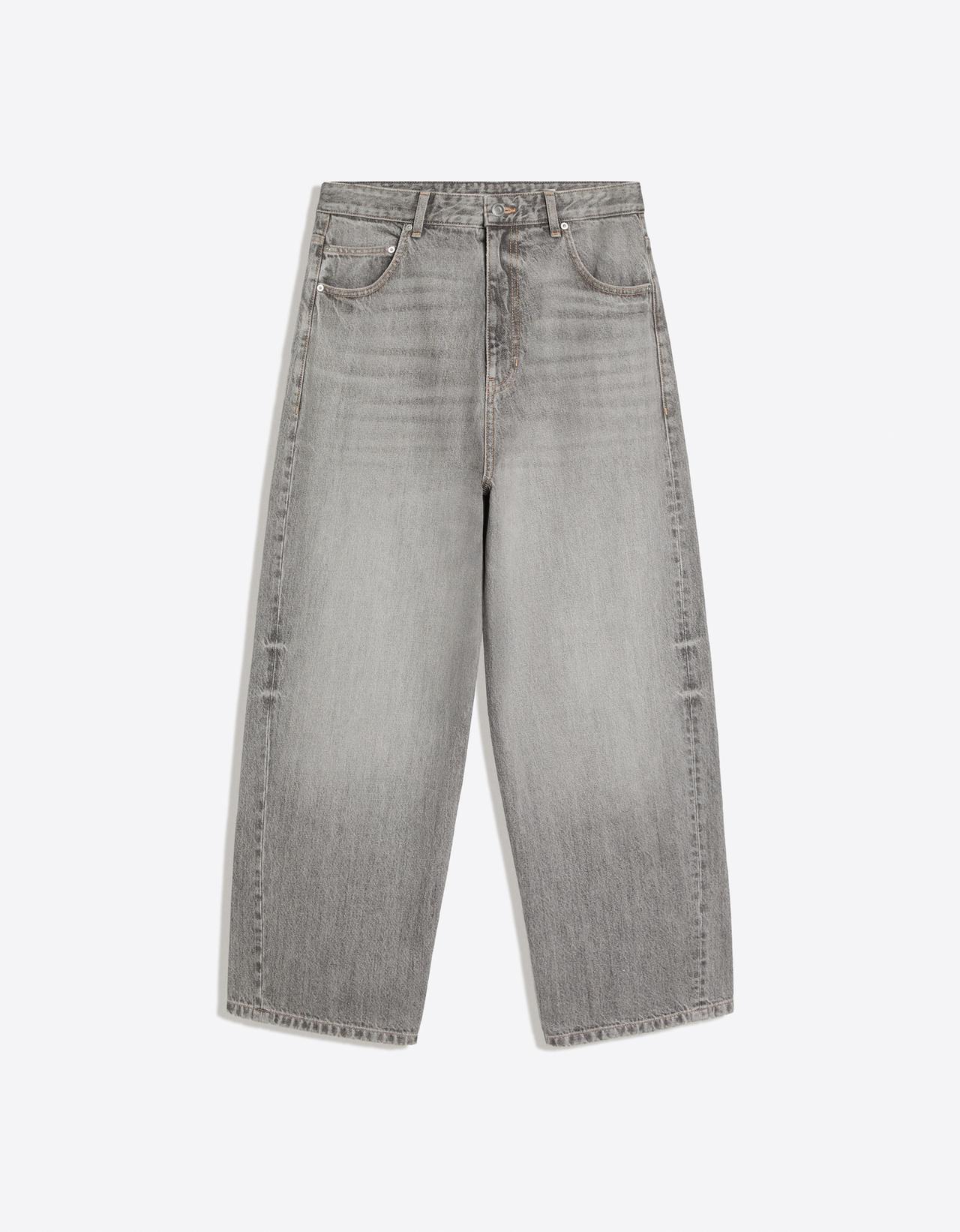 Embroidered neobarrel jeans — Grey
