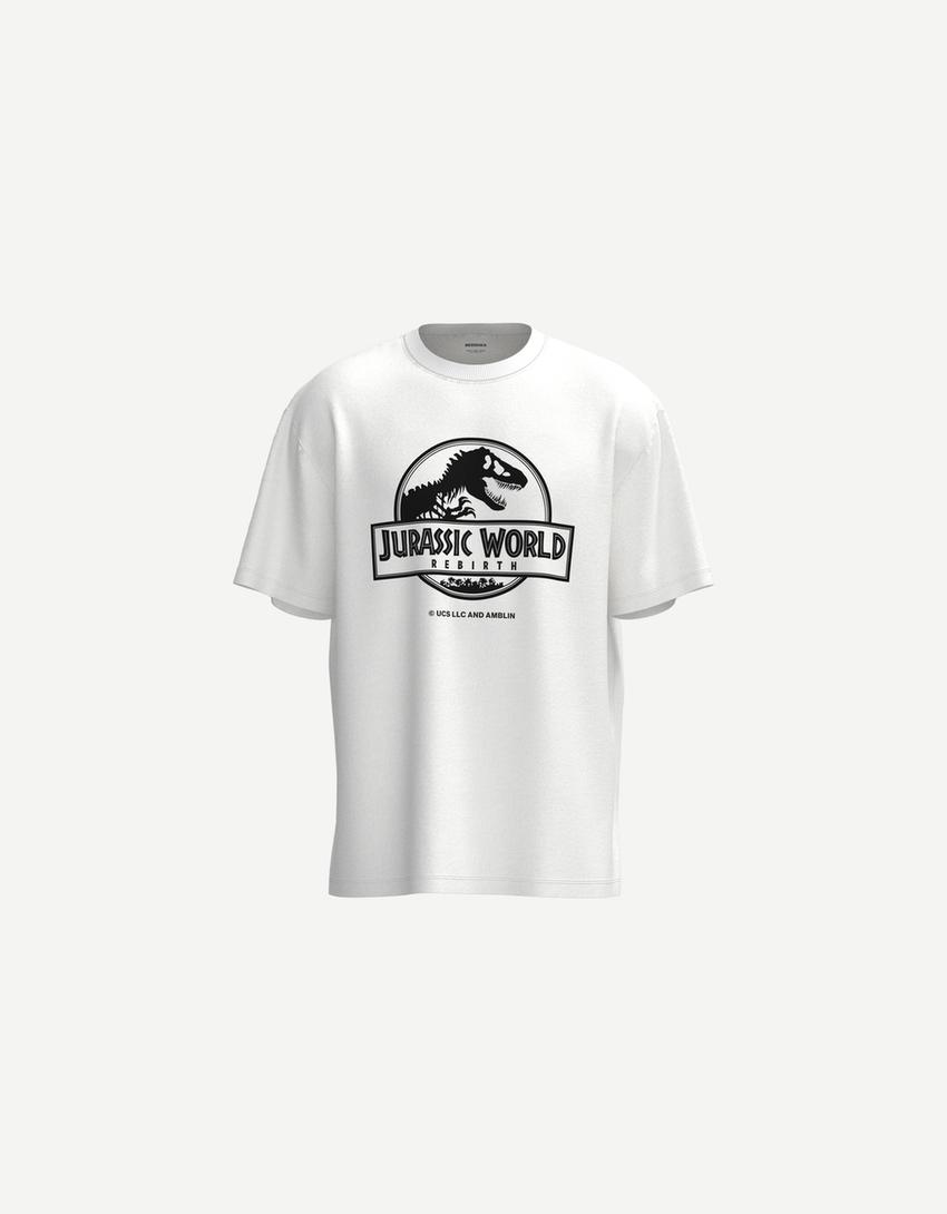 Short sleeve Jurassic World T-shirt-White-3