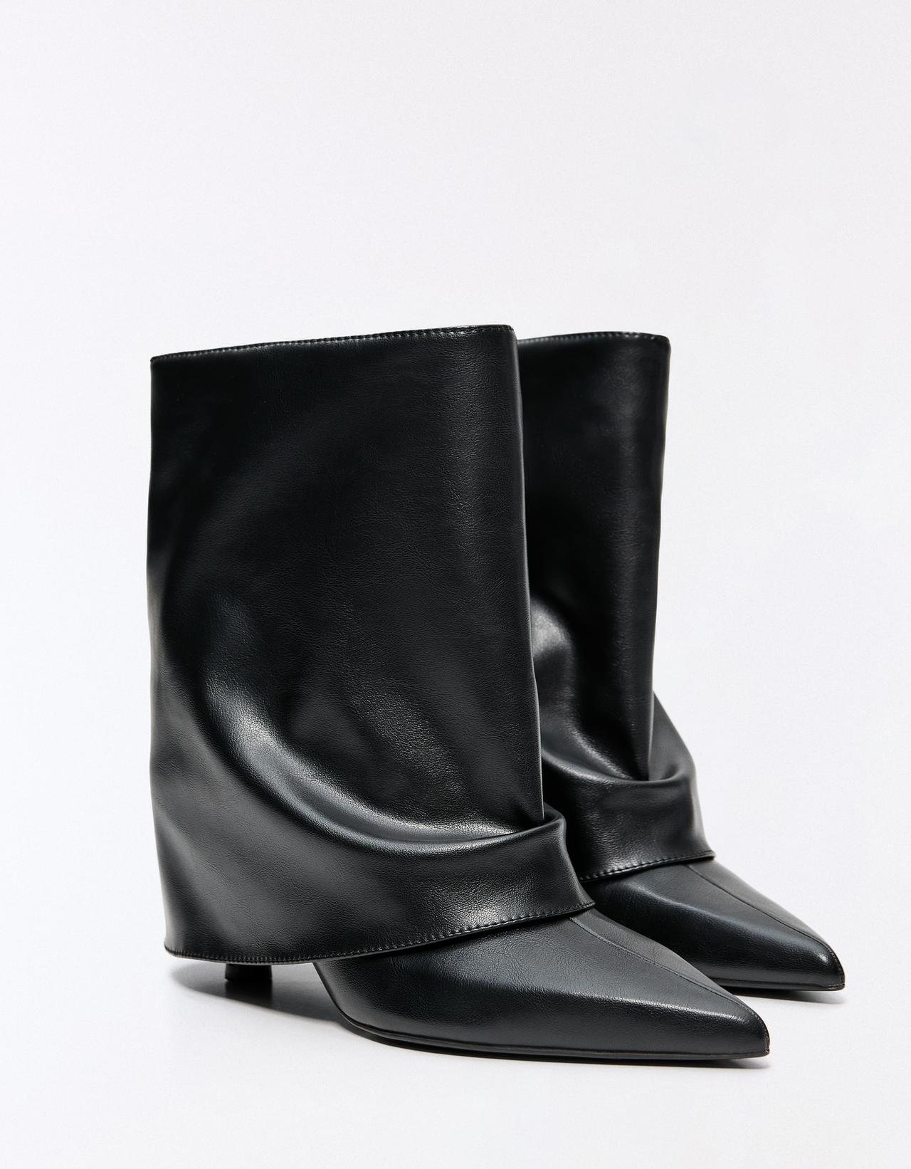 Trouser ankle boots — BLACK
