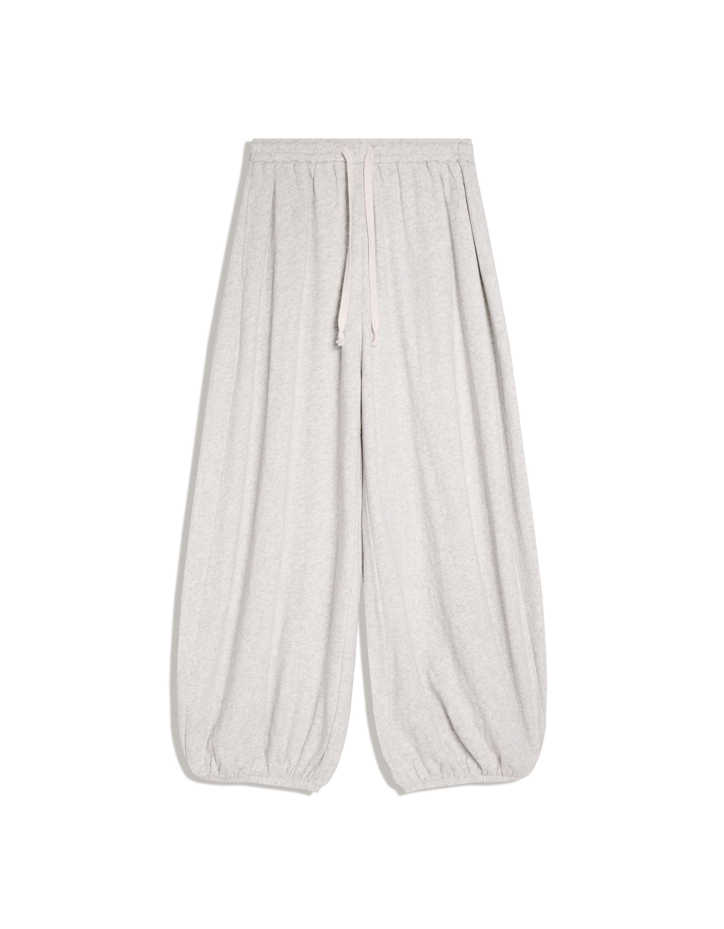 Balloon fit plush dancer trousers — Grey