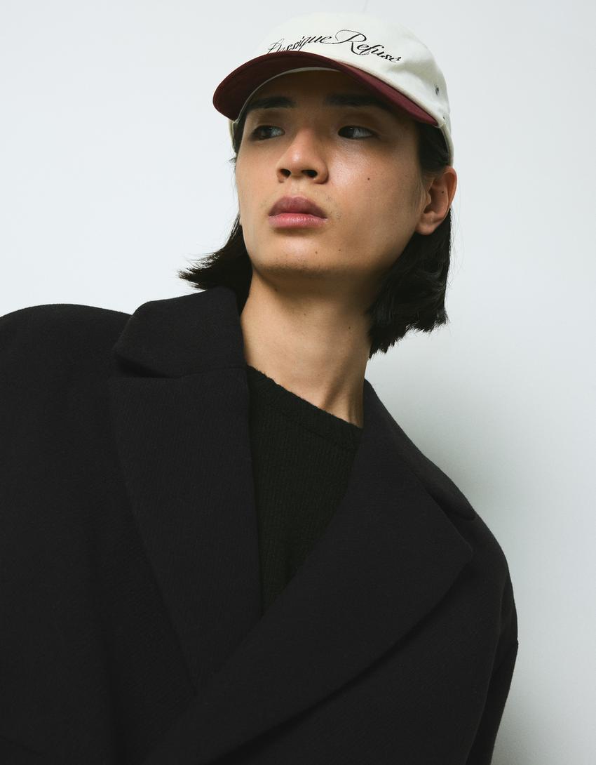 Filca tekstūras jaka-Melns