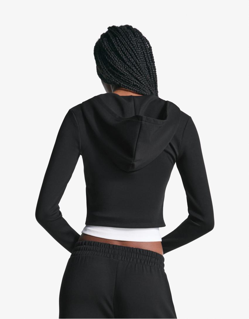 Zip-up sweatshirt and wide-leg trousers set-Zip-up sweatshirt and wide-leg trousers set-2