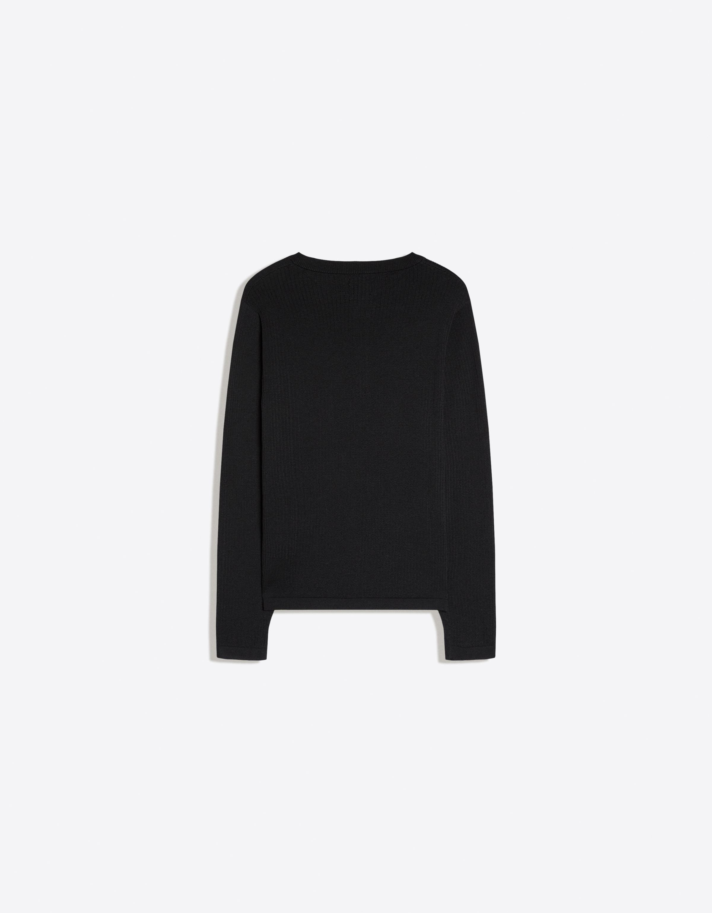 Henley knit jumper — Black