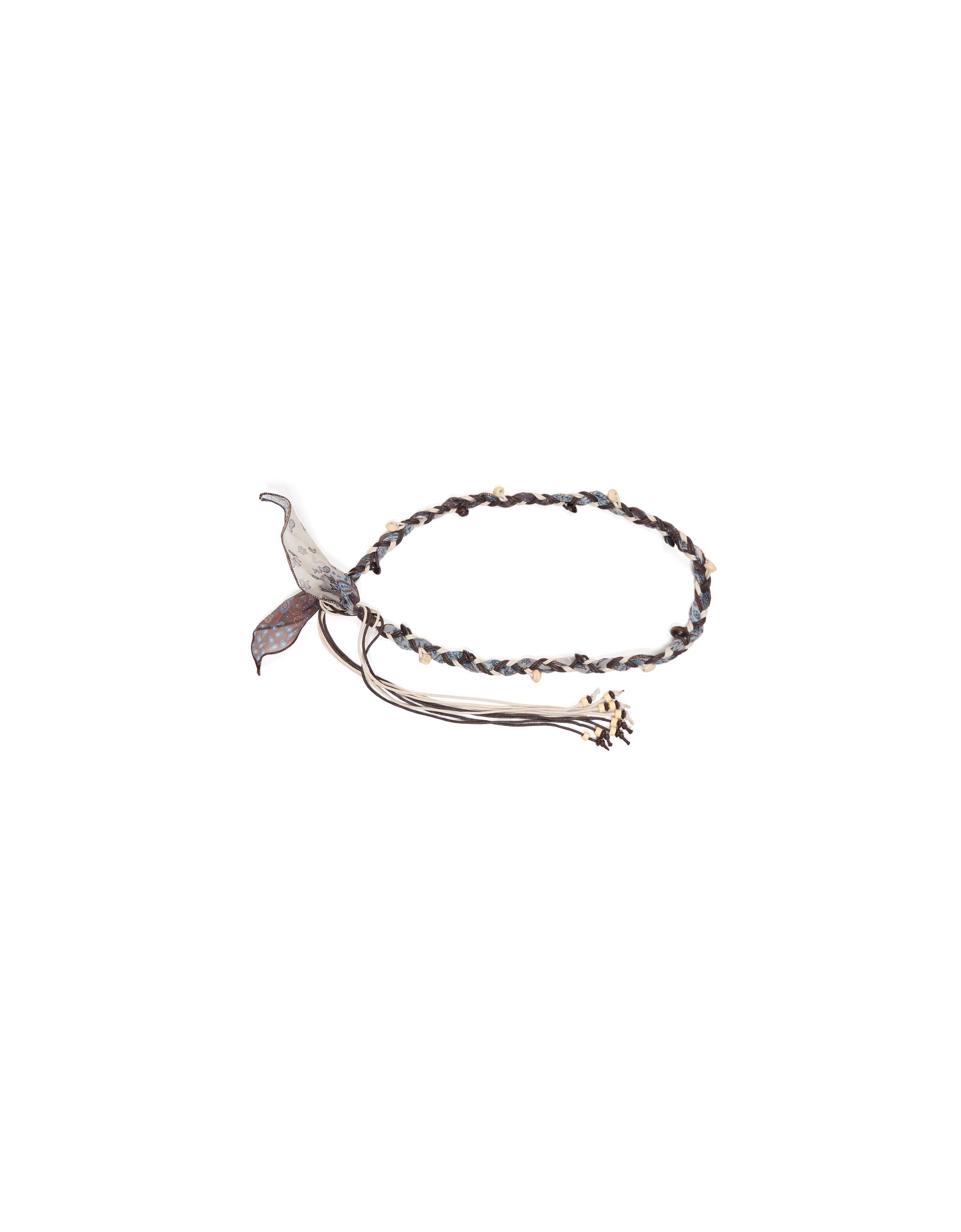 Braided rope belt — Brown
