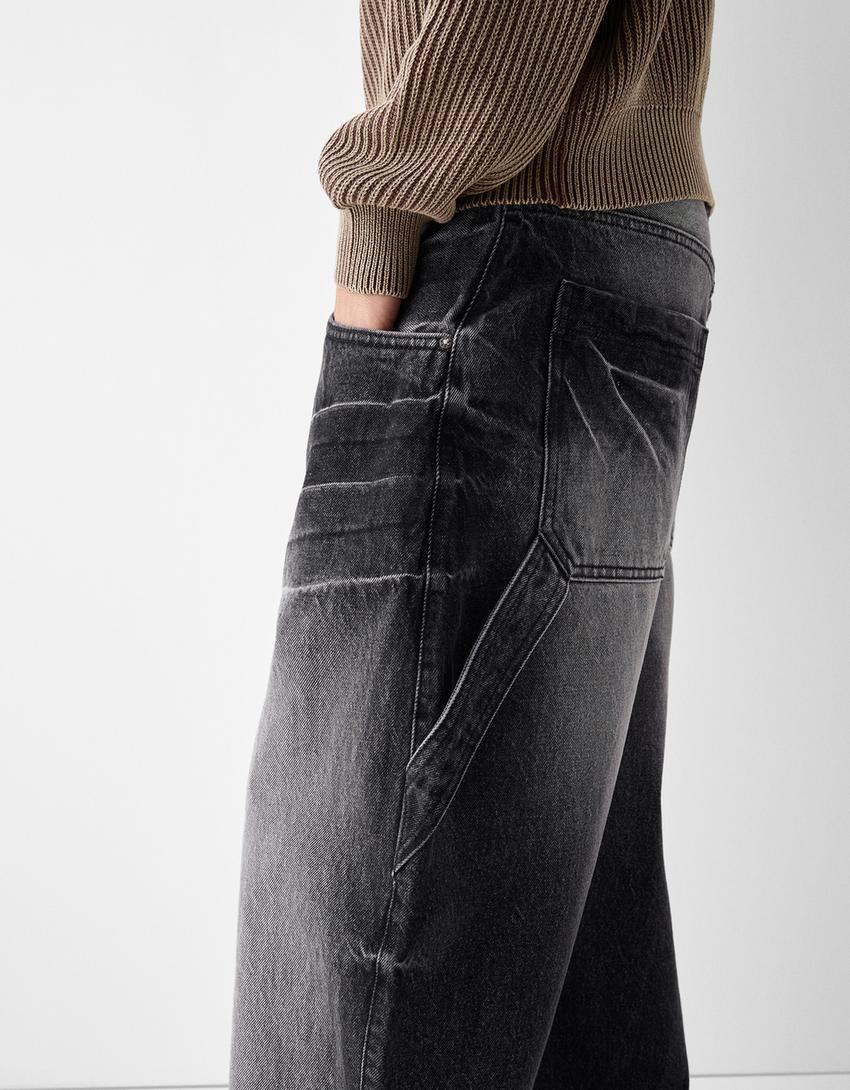 Jeans carpinteiro balloon-Preto-3