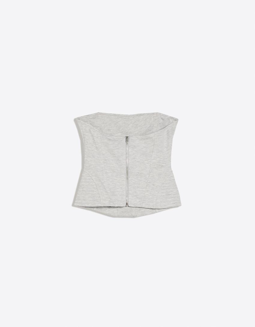 Corset bandeau top-Grey