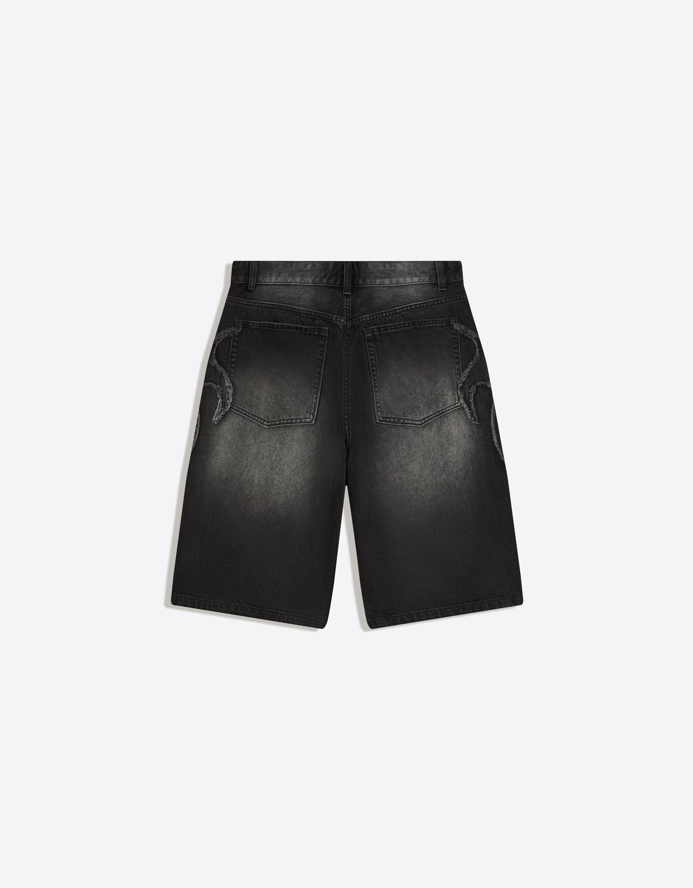 Bershka Yamalı baggy fit bermuda görsel 3