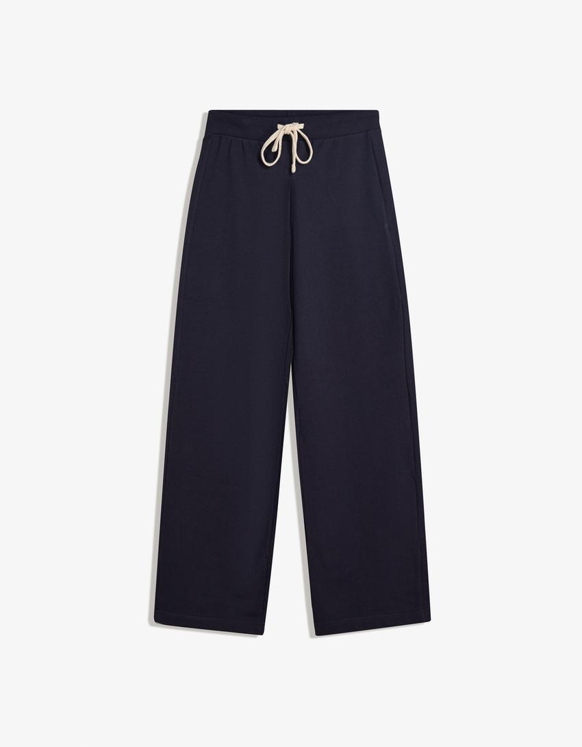 Plush pants-Navy-3