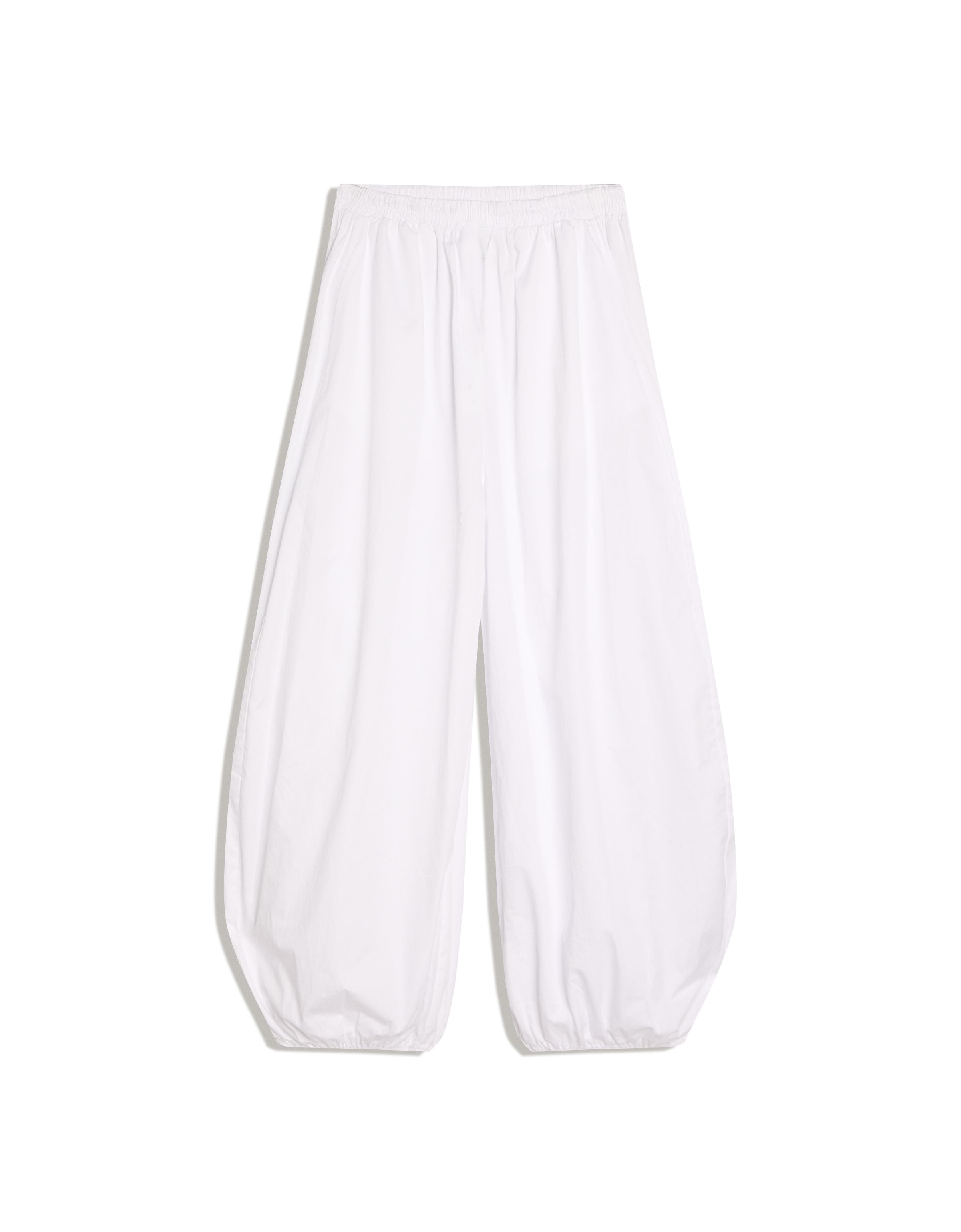 Poplin bloomer trousers — White