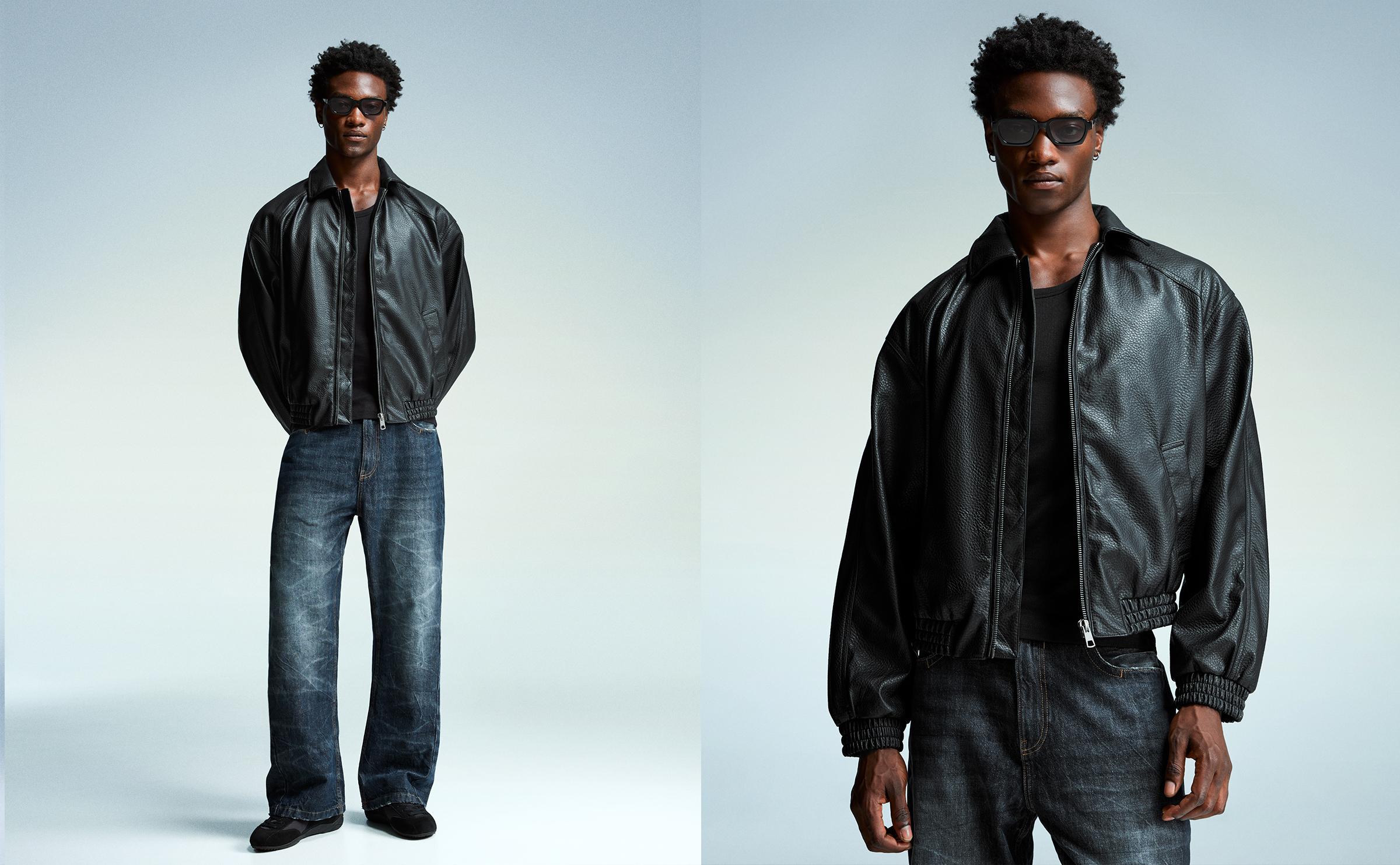 Leather effect jacket