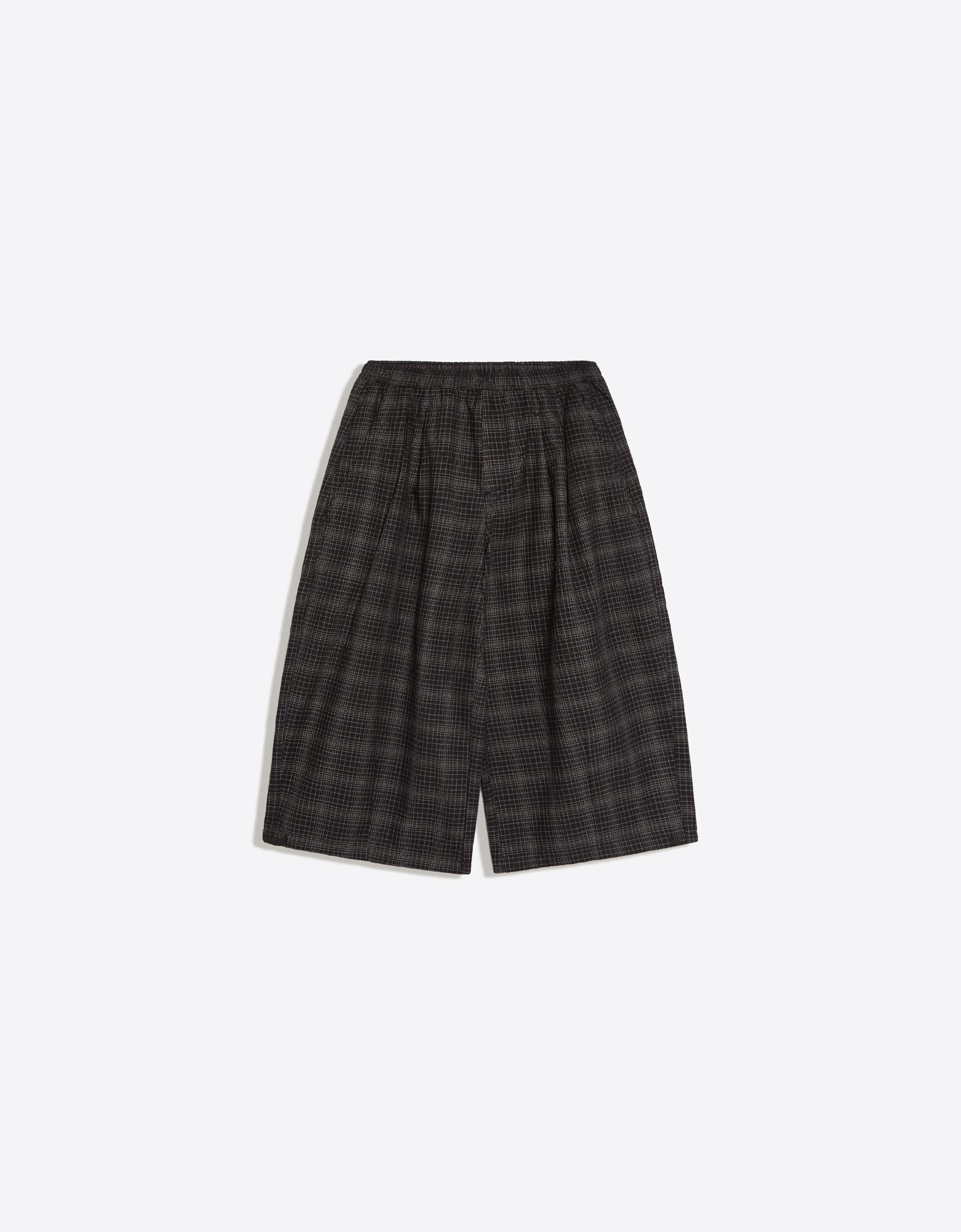 Long twill Bermuda shorts — Grey
