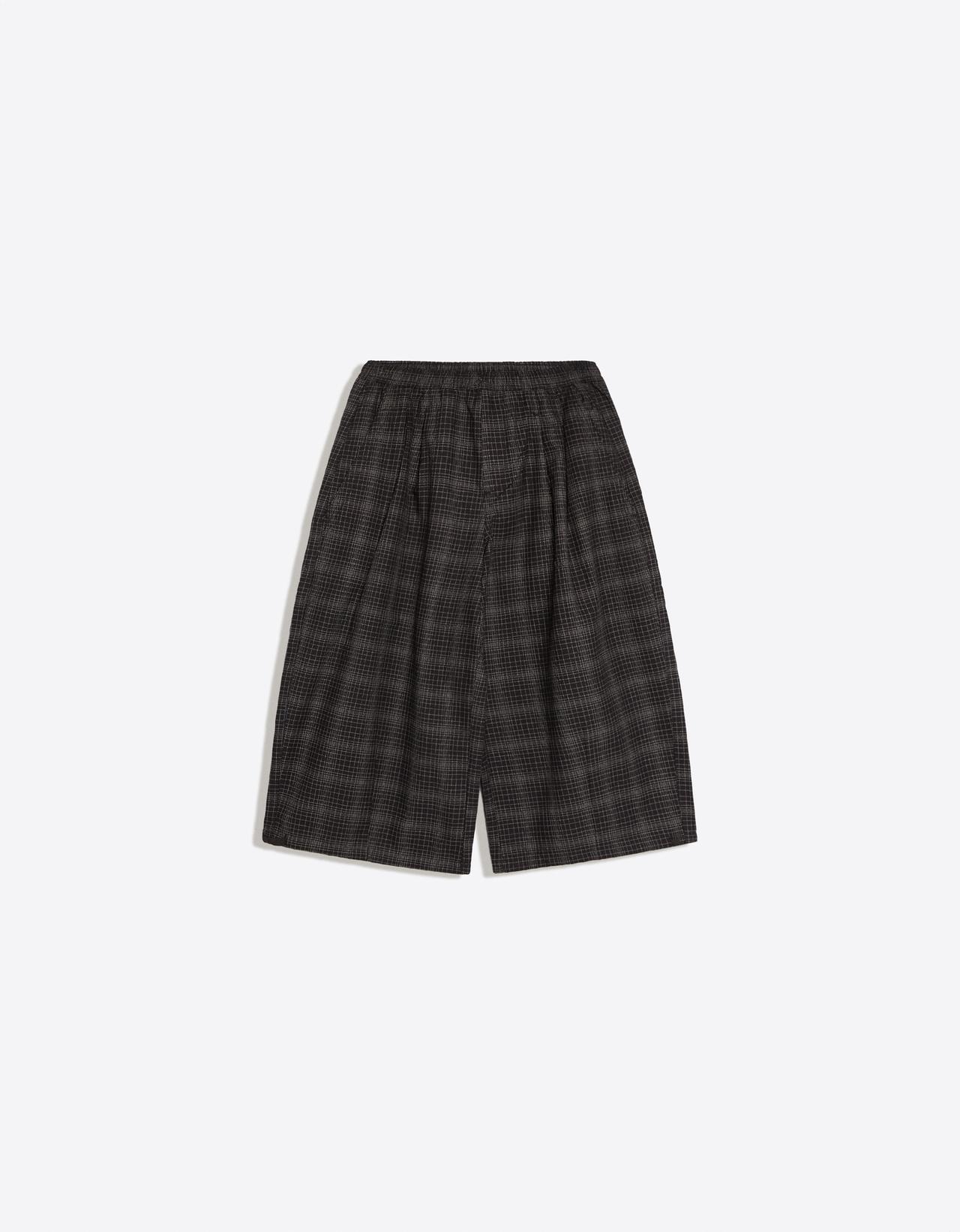 Long twill Bermuda shorts — Grey