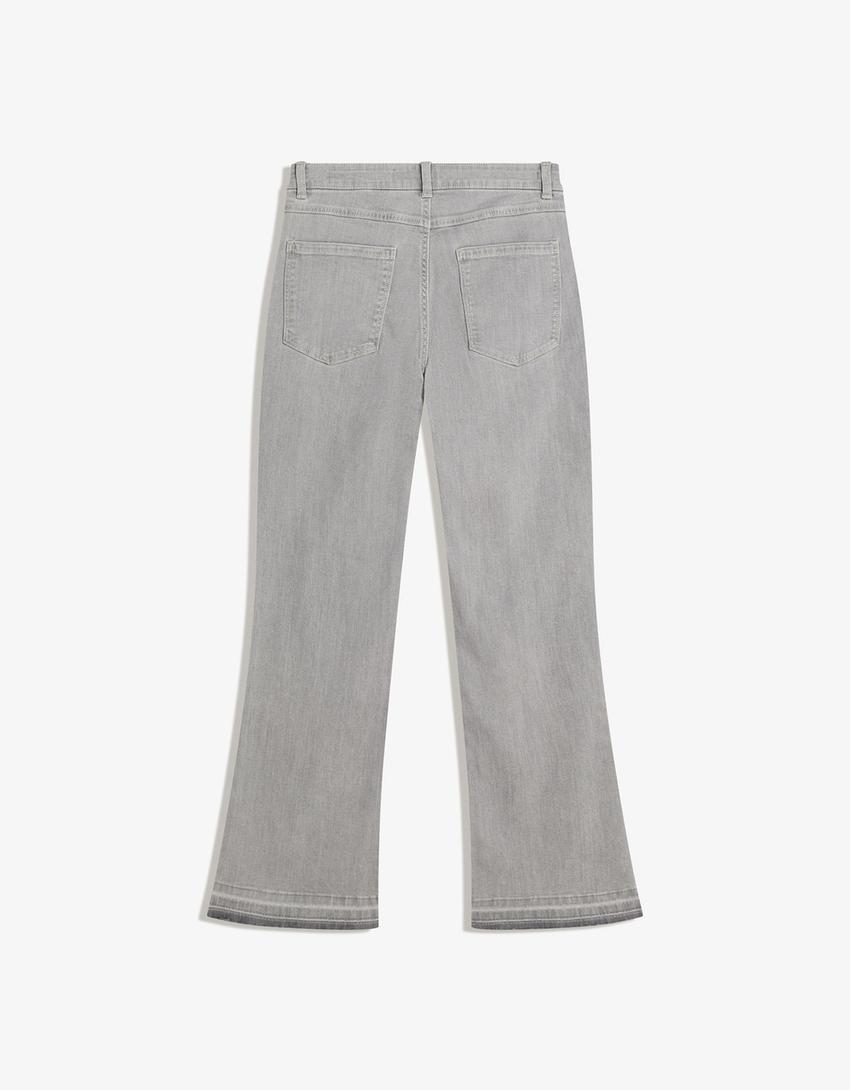 Jeans flare cropped-Gris-4