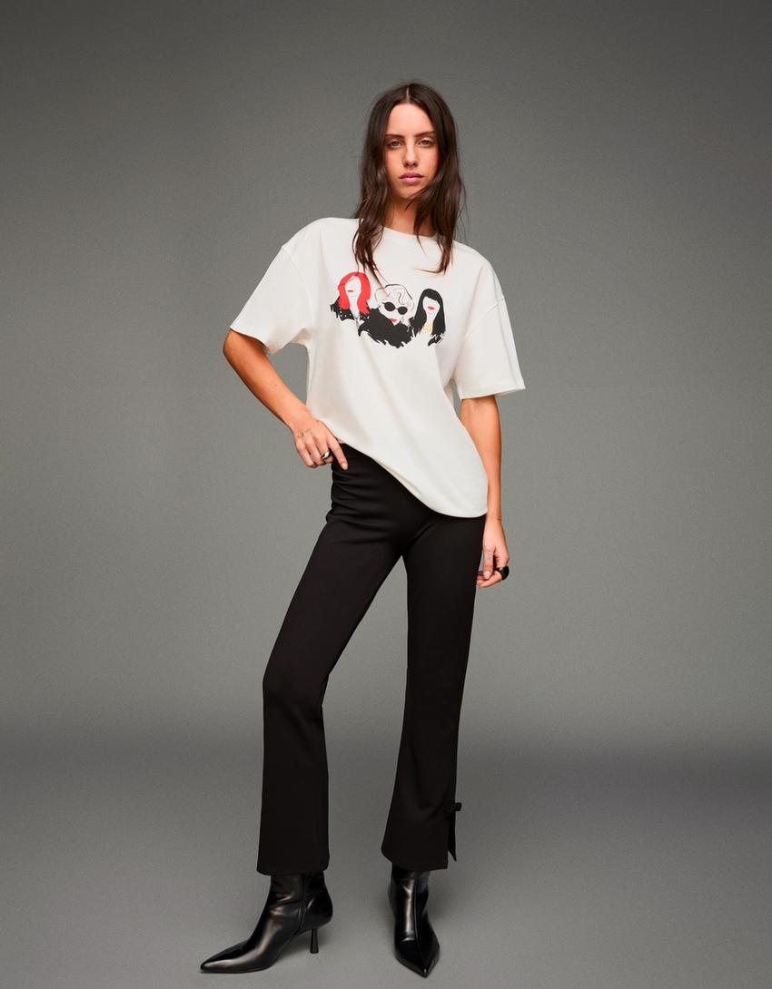 The Devil Wears Prada print short sleeve T-shirt-Off white-0