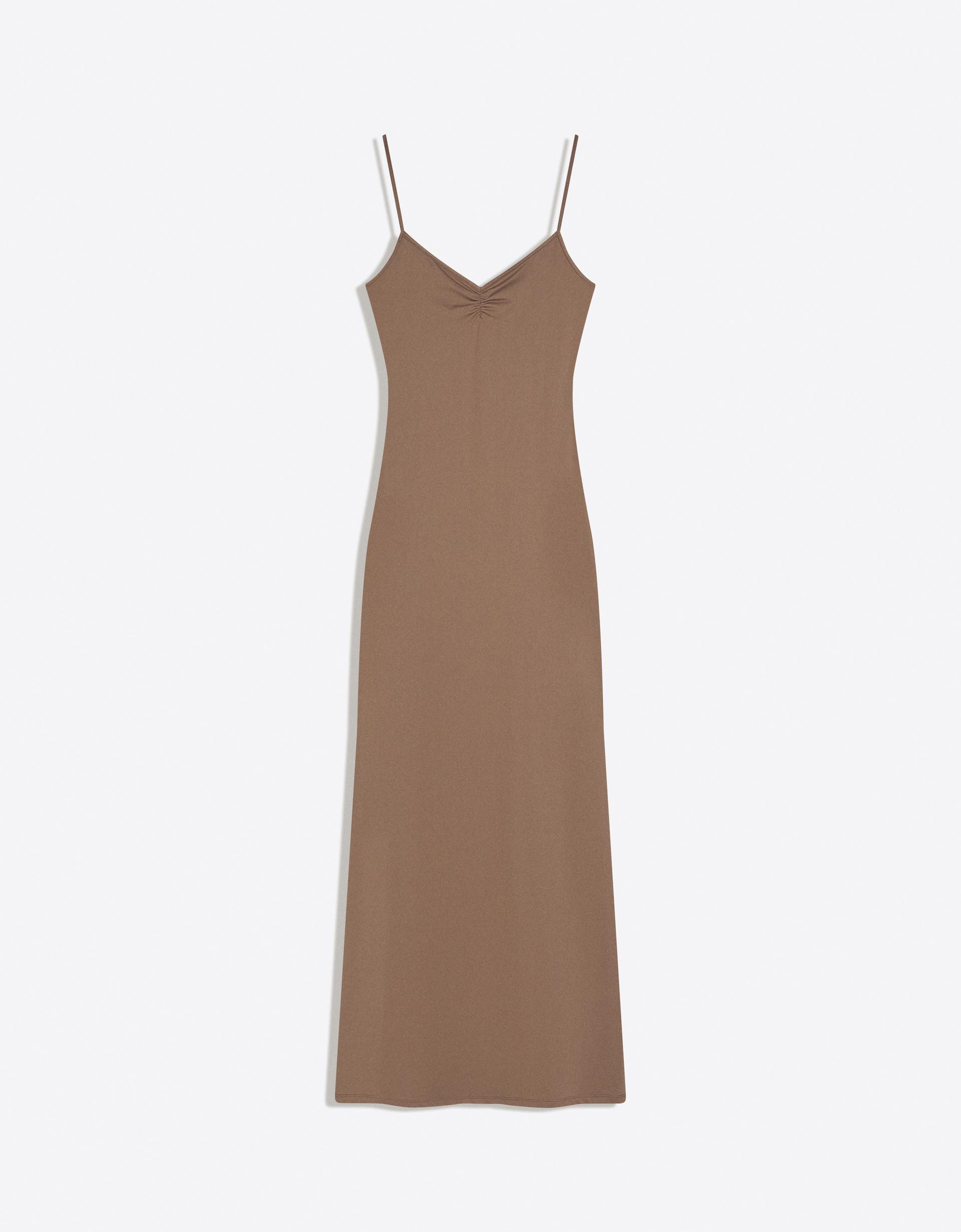 bershka beige dress BERSHKA. Ribbed beige dress Tl – Hibuy market