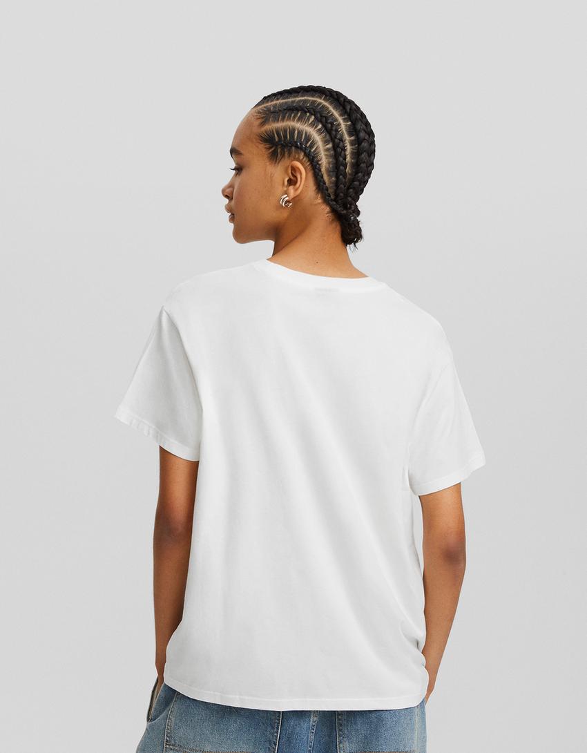 Tweety short sleeve print T-shirt-White-1