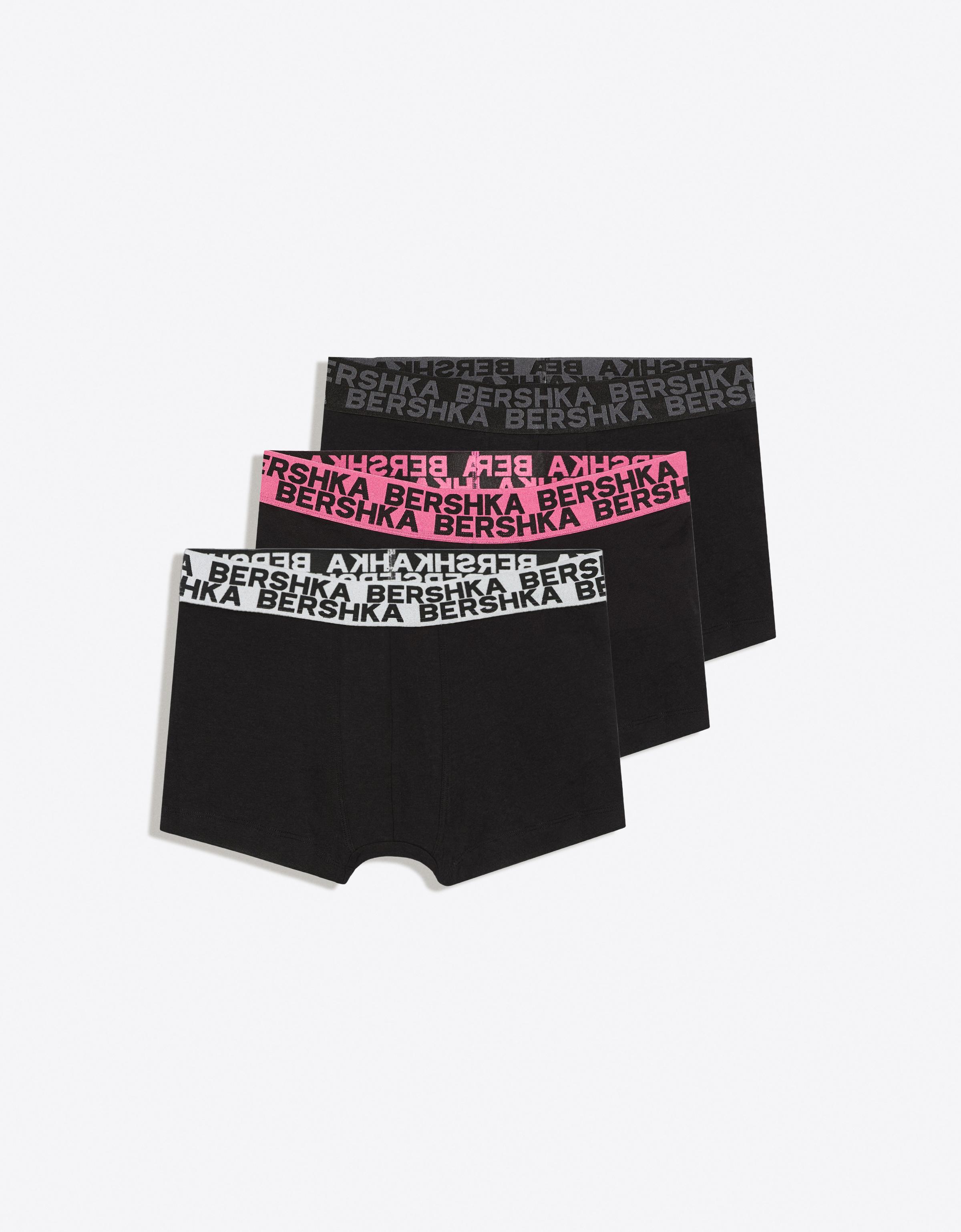 3-pack of boxers with double logo — Fuchsia