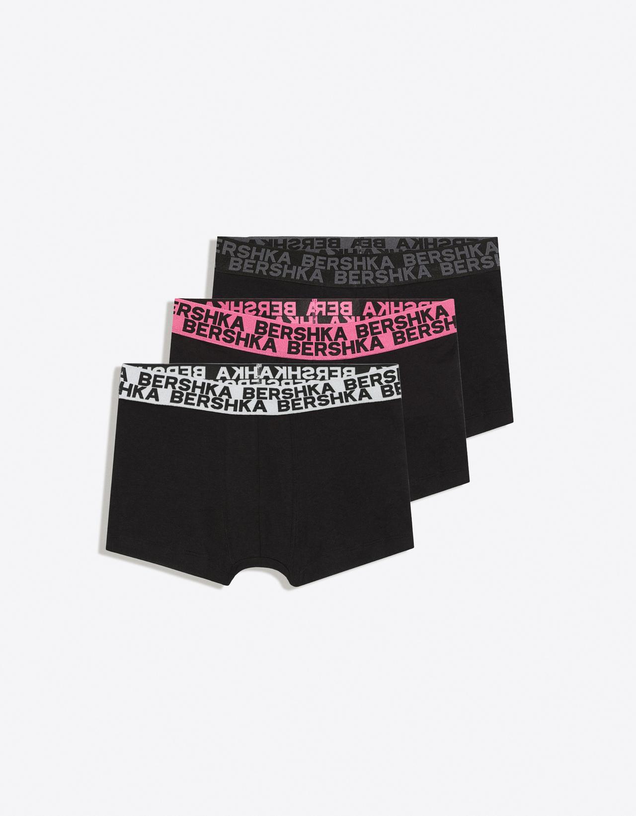 3-pack of boxers with double logo — Fuchsia