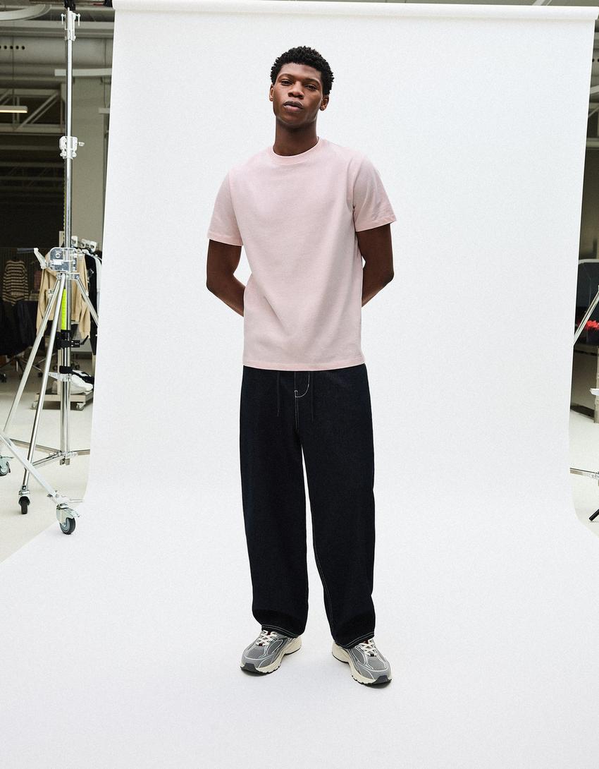 T-Shirt mit kurzen Ärmeln-Rosa