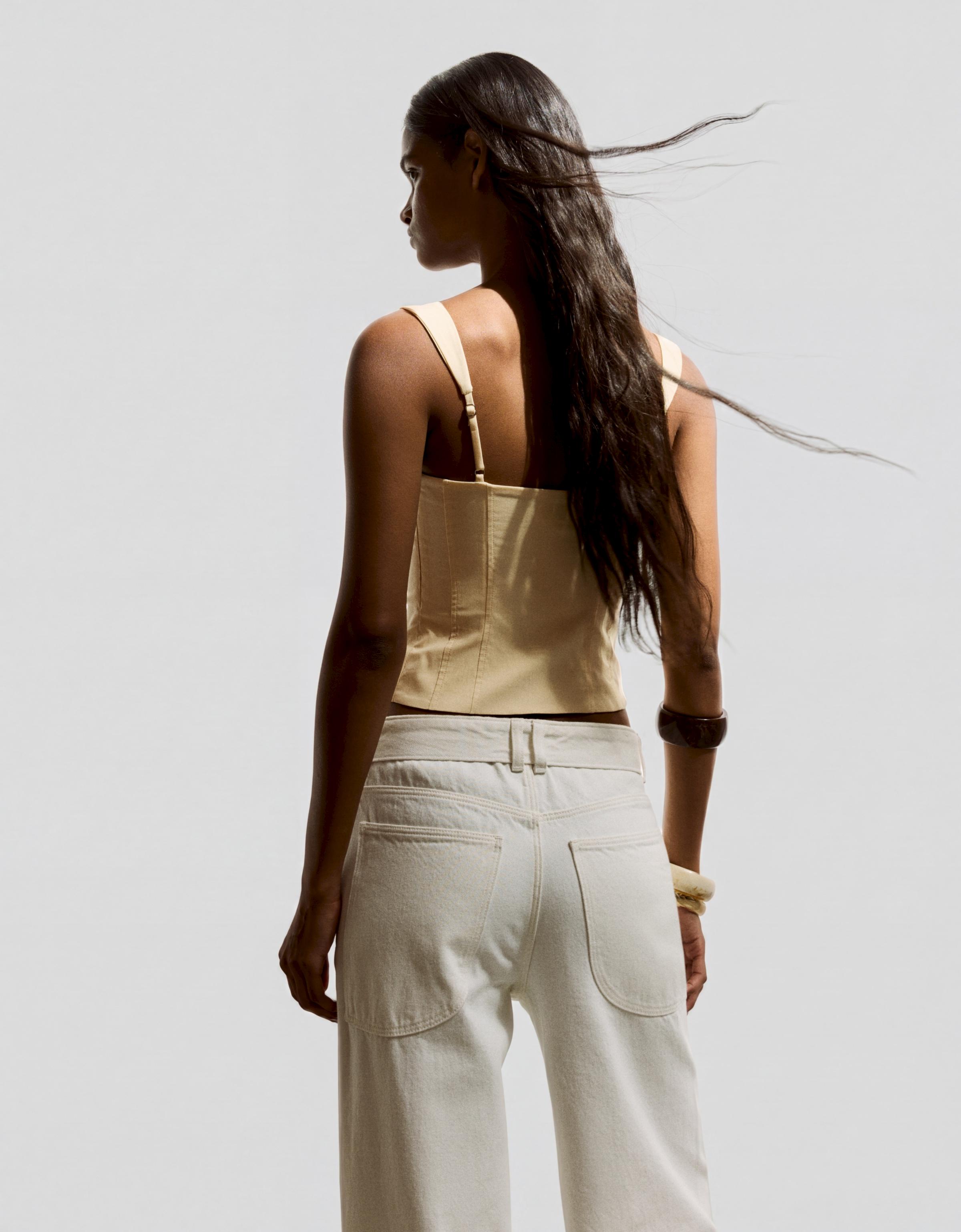 Bengaline corset top — Yellow